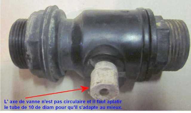 axe de vanne