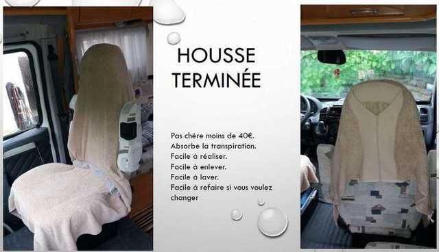 housse sieges avant de campingcar