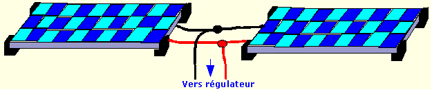 panneaus solaires en parralèle