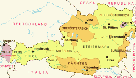 carte autriche simplifiée